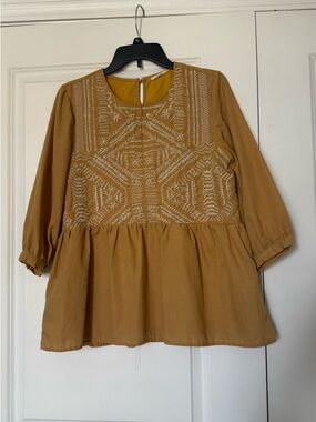 tea n rose Mustard Yellow Blouse